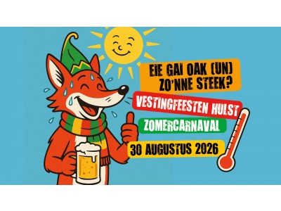 zondag 14.00h - Optocht Zomercarnaval thema: 'Eie gai oak (un) zonne steek'